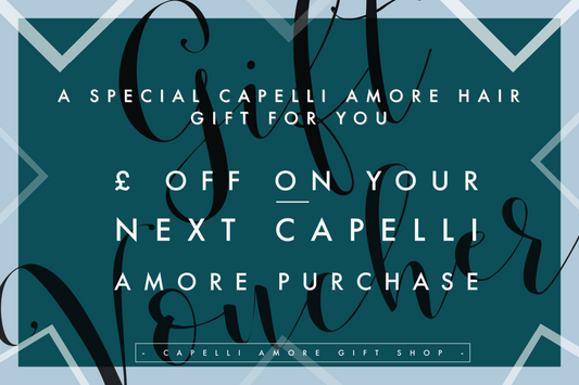 Cartes-cadeaux Capelli Amore pour extensions de cheveux et perruques