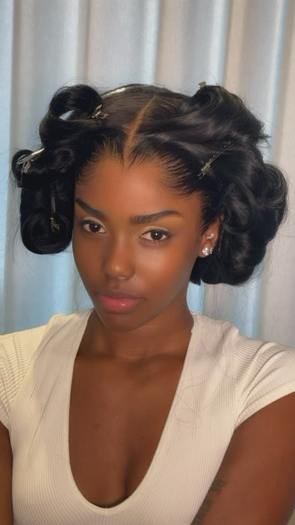 HD Jet Black Wig